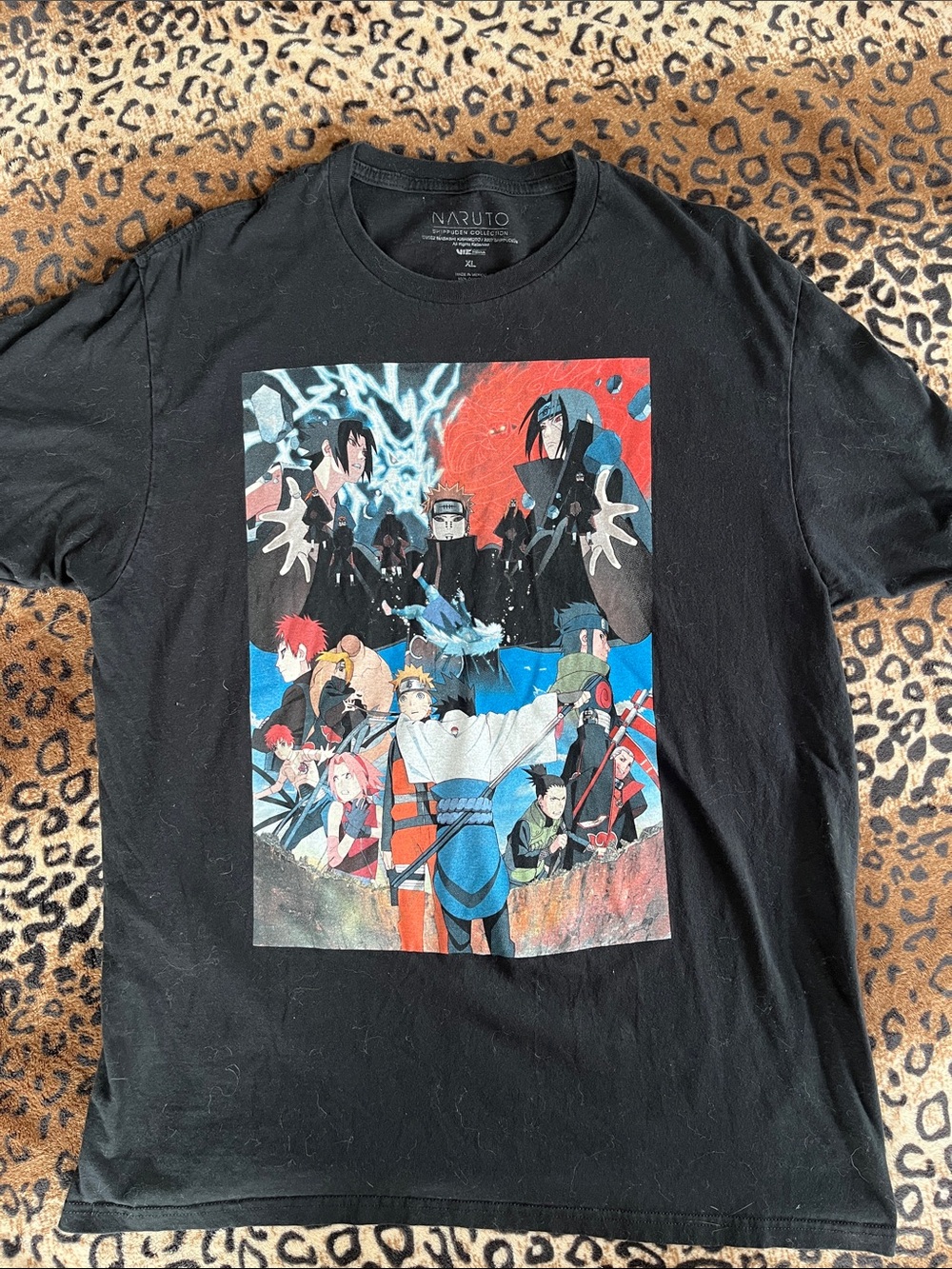 Naruto Shippuden 20th Anniversary Collection Black Cotton Tee